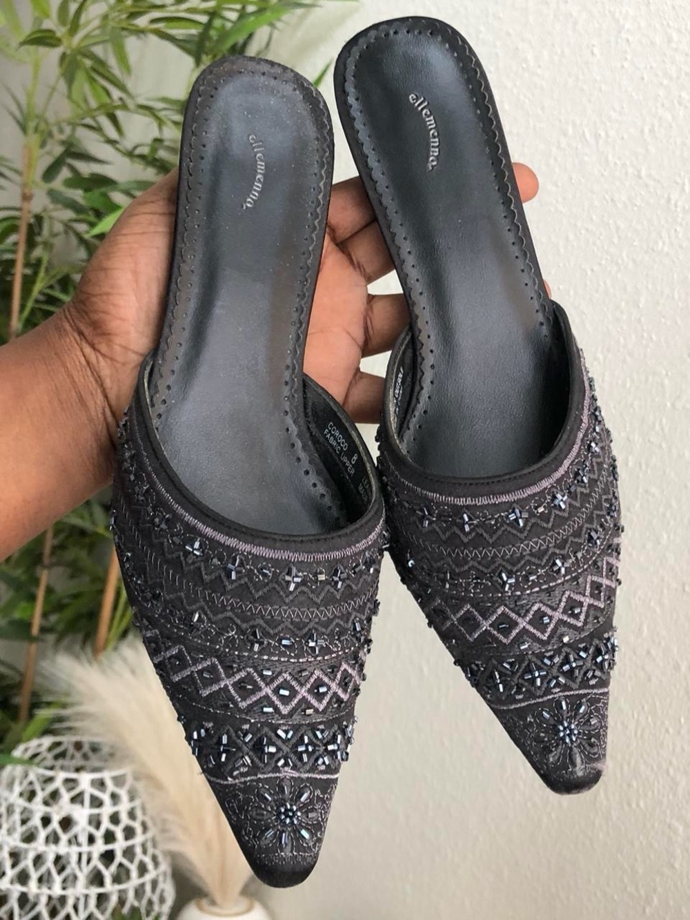 Y2K Whimsygoth Romantic Coquette Fairy mules kitten heels pumps sequins beaded